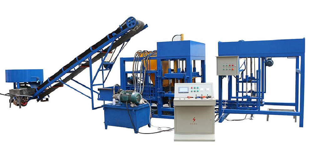 a complete automatic concrete block making machine