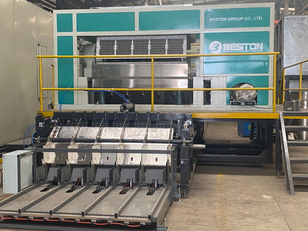 BTF5-8 Beston Automatic Egg Tray Making Machine Shipped to Russia