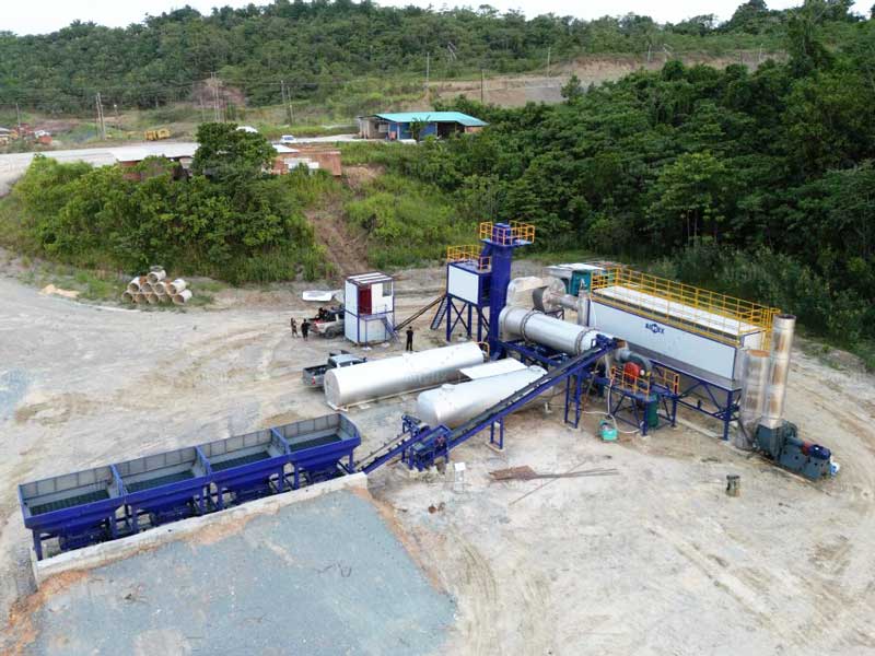ALYT 100 ton Portable Asphalt Drum Mix Plan in Ecuador