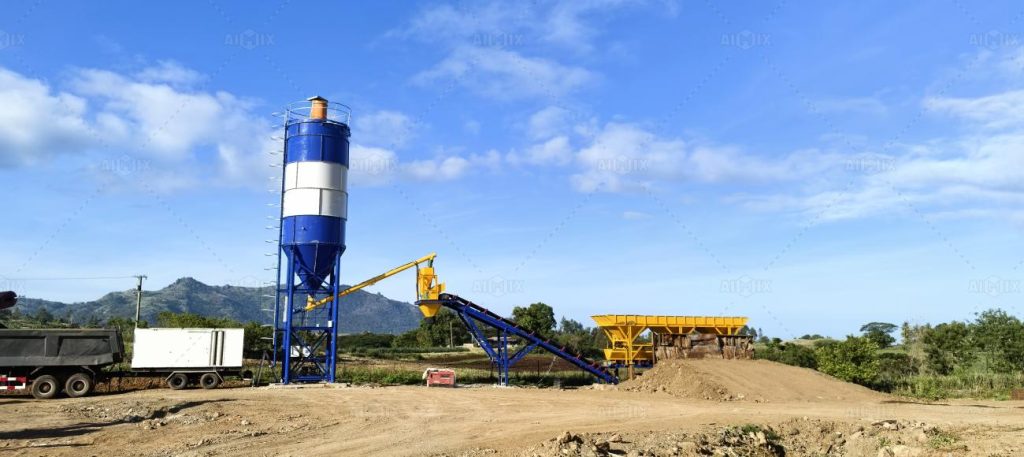 dry mix type small batching plant