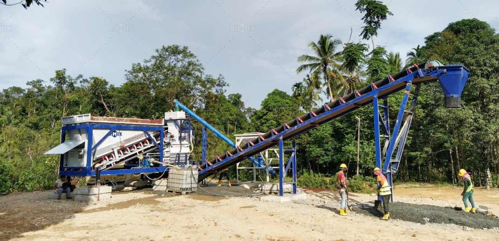 AJSY-35 small concrete plant for Malaysia