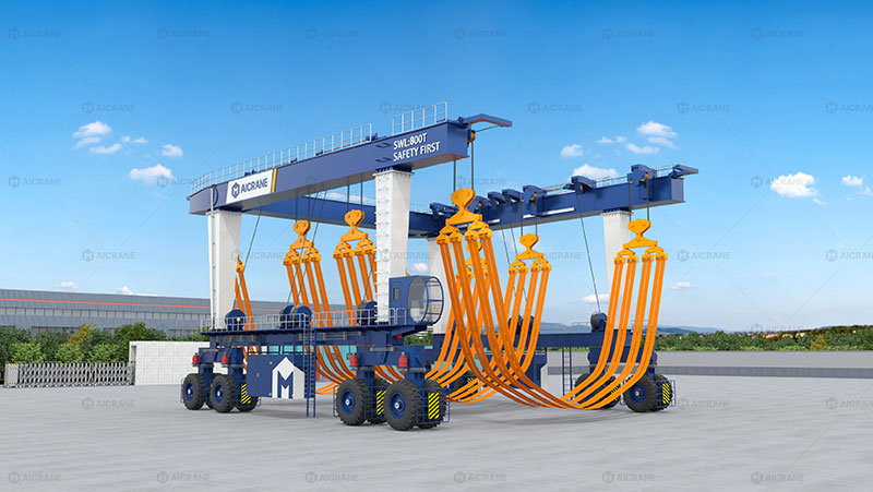 mobile boat hoist crane